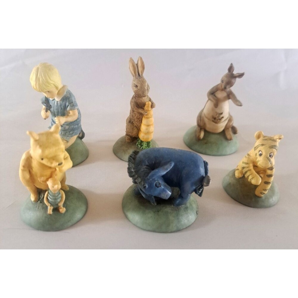 Charpente Classic Pooh & Friends Figures Lot 6 Pc Disney Tigger Eeyore Piglet